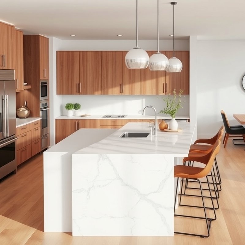 22 Island Kitchen Ideas That Add Style, Storage, and Function Upgrade Your Space Today 21 kitchen island with one side lower for prep and the other raised for dining