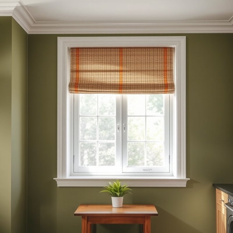 20 Green Kitchen Ideas That Bring Fresh, Natural Vibes Into Your Home Try This Look Now 13 Bamboo roman shades against soft green kitchen walls