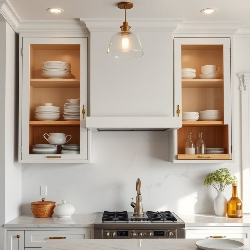 24 Kitchen Cabinets Ideas That Maximize Storage and Elevate Your Space Upgrade Your Kitchen Today 3 kitchen with glass-front upper cabinets displaying dishes