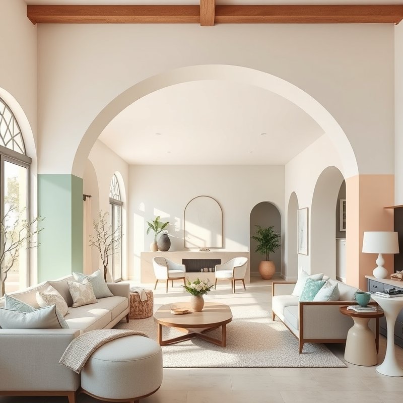 19 Colorful Living Room Ideas 2026 That Add Bold Personality and Happy Vibes Try This Look 3 living room with pastel color-blocked archway