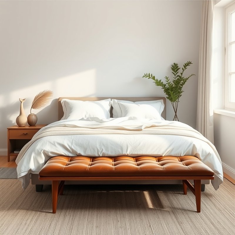 25 Luxury Bedroom Ideas That Make Your Room Feel Like a Five-Star Retreat Get Inspired Today 20 bedroom with leather bench at foot of bed