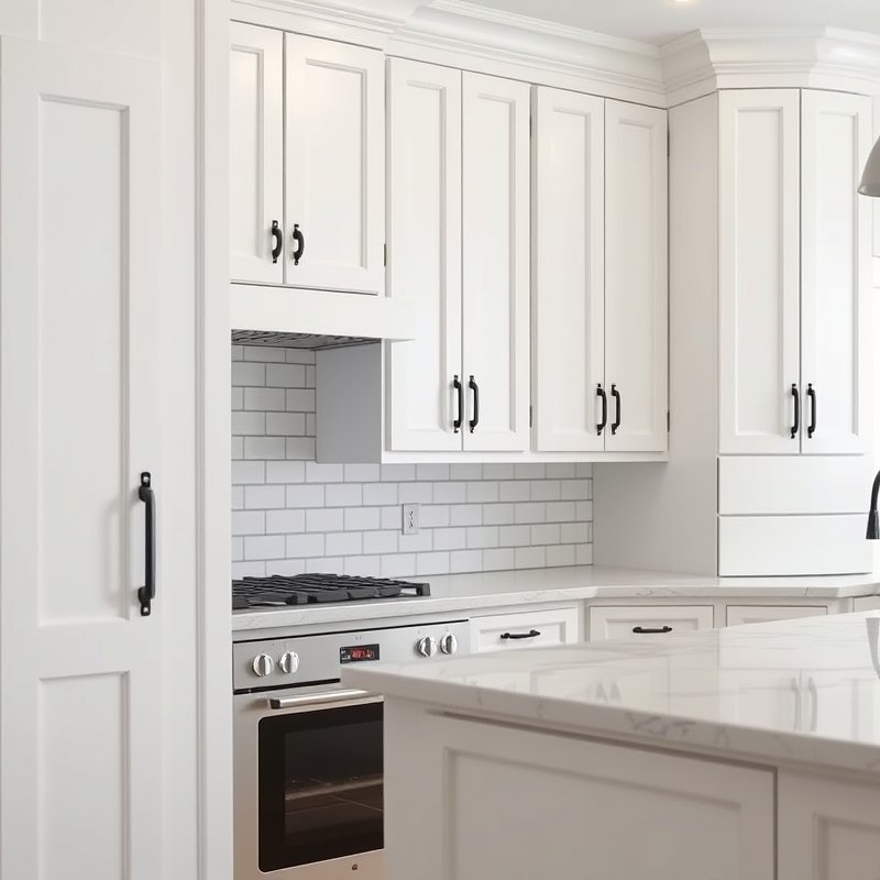 21 Modern Farmhouse Kitchen Ideas That Blend Rustic Charm With Modern Style Get Inspired Now 16 white shaker cabinets with exposed black hinges and black hardware