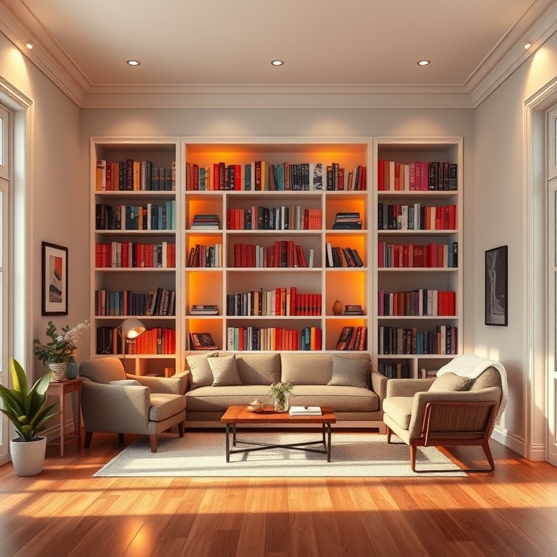 19 Colorful Living Room Ideas 2026 That Add Bold Personality and Happy Vibes Try This Look 4 bookshelf with books arranged in rainbow color gradient