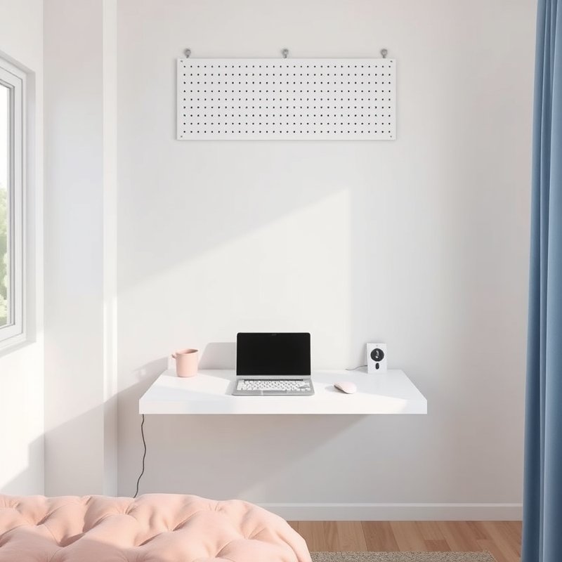 21 Teen Girl Bedroom Ideas 2026 That Create a Cute, Aesthetic, and Trendy Dream Room You’ll Love These 5 Floating shelf desk with hidden cords and pastel accessories in a bedroom
