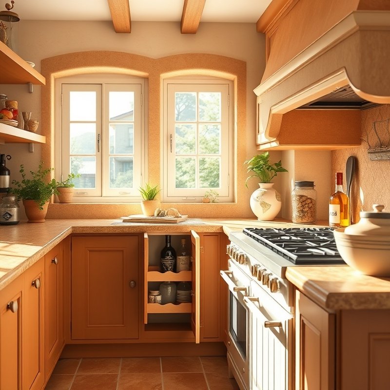 24 Kitchen Cabinets Ideas That Maximize Storage and Elevate Your Space Upgrade Your Kitchen Today 15 slim vertical pull-out cabinet storing olive oils and condiments
