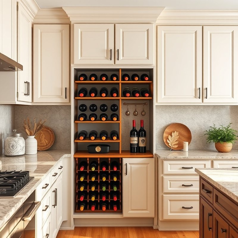 20 Kitchen Decor Ideas 2026 That Transform Your Space With Modern Style and Charm Upgrade Now 21 built-in wine rack under upper kitchen cabinets