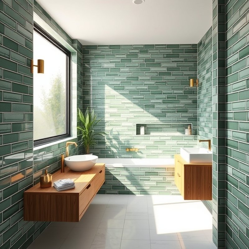 Green Tile Bathroom Ideas