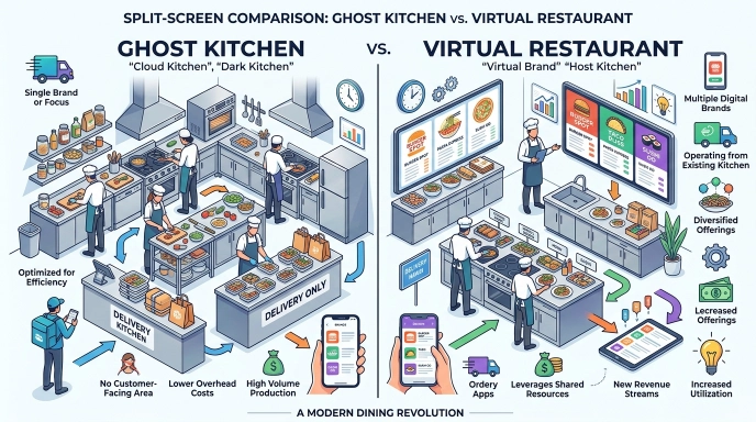 Ghost Kitchen vs Virtual Restaurant